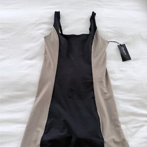 Abercrombie & Fitch Black and Tan Mini Dress